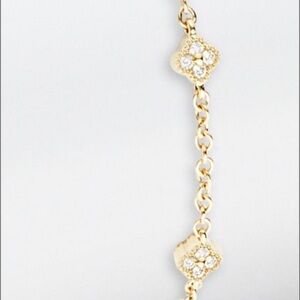 Saks Fifth Avenue 14k yellow gold and diamond bracelet